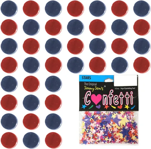 Vista 19 de Confetti Circle 1/4" Negro, Azul Marino Combo - 2 bolsas de media onza (1 oz) (8550/9971)