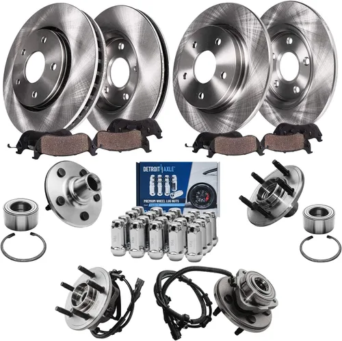 Vista 86 de Detroit Axle - Rotores de freno para Ford Mustang 2015 2016 2017 2018 2019 2020 2021 2022 2023 Rotores de freno de disco 2016 2017 2018 2019