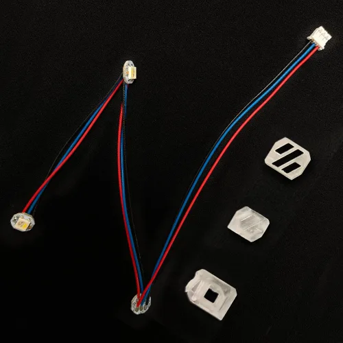 Vista 7 de 1 kit Voron 2.4 Trident SB StealthBurner extrusora RGBW Mini botón PCB LED soldado con cables de PTFE + 3 piezas de resina transparente SLA parte