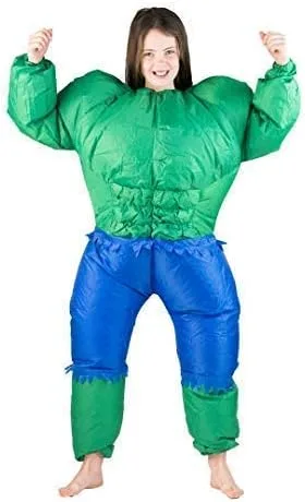 Vista 4 de Disfraz inflable Green Hulk para niños (de 5 a 11 años)