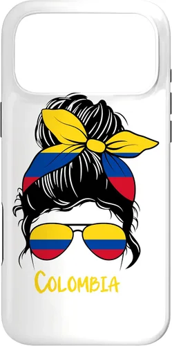 Vista 22 de Colombian Girl Bandana Glasses Flag Colors Latina Pride Case for iPhone 17
