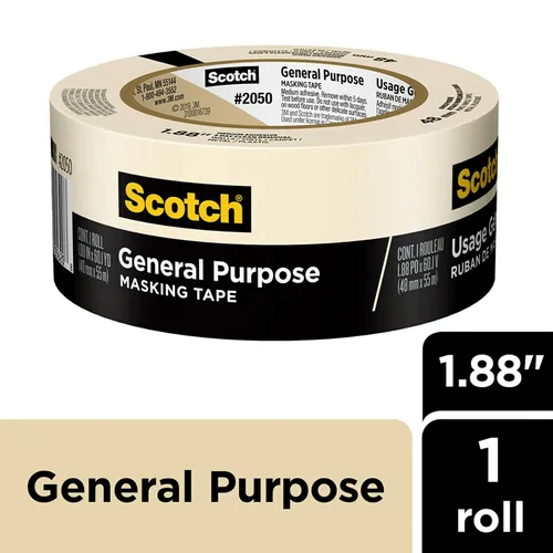 Vista 2 de Scotch Cinta adhesiva de uso general, 1.88 pulgadas por 60 yardas, 2050 (paquete de 2)