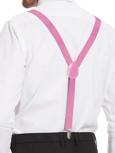Vista 14 de habibee Color sólido para hombre en forma de Y con clips fuertes tirantes ajustables
