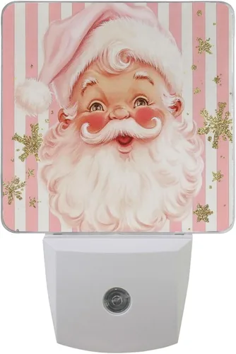Vista 8 de Vdsrup Christmas Gingerbread Man (2) Night Light Set of 2 Plug-in LED Nightlights Auto Dusk-to-Dawn Sensor Lamp for Adults in Bedroom Bathroom Multi