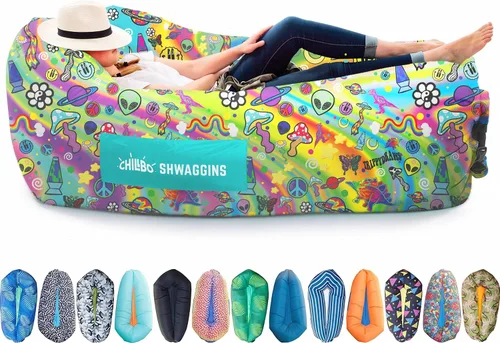 Vista 17 de Chillbo Tumbonas inflables, sofá inflable para acampar, sofá de aire