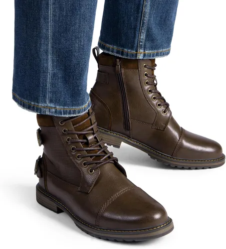 Vista 8 de Bruno Marc Botas de motocicleta para hombre, botas de vestir Oxford