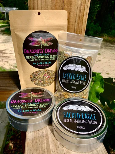 Vista 4 de Sacred Eagle - Mezcla de hierbas para fumar (bolsa de 1 oz)