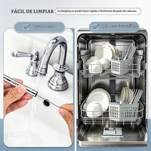Vista 6 de 6 popotes de metal de repuesto compatibles con vaso Owala FreeSip de 40 onzas, con 2 limpiadores de pajitas, popotes reutilizables de acero
