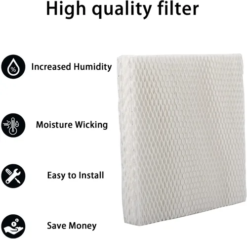 Vista 4 de HIFROM 1 paquete de filtros de mecha de humidificador de repuesto para filtro de panel de agua P110-1045 compatible con portador HUMCCSBP2212