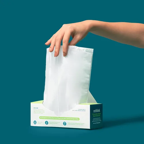 Vista 7 de for: good Bolsas de basura compostables para cocina de 13 galones de alto, forro biodegradable con cordón, bolsas de basura extra fuertes