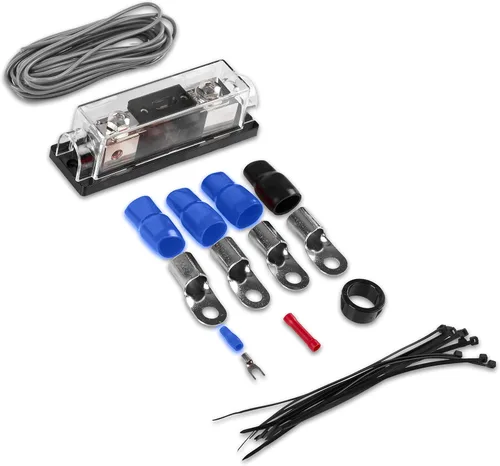 Vista 6 de Belva True 1/0 Calibre AWG Premium CCA Kit Completo de Cableado de Amplificador con Cable RCA OFC de 2 Canales - BAK02BL Azul