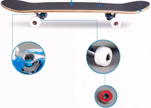 Vista 6 de Wilver Patinetas completas para principiantes profesionales de 31 pulgadas para adolescentes, principiantes, niñas, niños y adultos, patineta