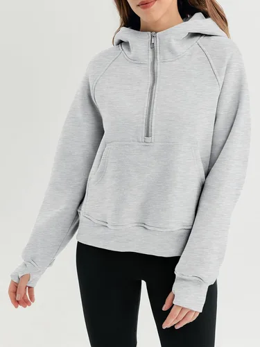 Vista 6 de AUTOMET Half Zip Sweatshirts Cropped Hoodies Fleece Womens Quarter Zip Up Pullover Sweaters Fall Outfits 2024 Winter Clothes