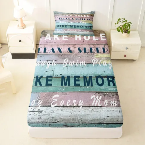 Vista 23 de Erosebridal Fishing Fitted Sheet Twin for Boys, Big Pike Fish Black Bed Sheets for Rustic Farmhouse Lake House Decor, Fishing Bedding Set Marine
