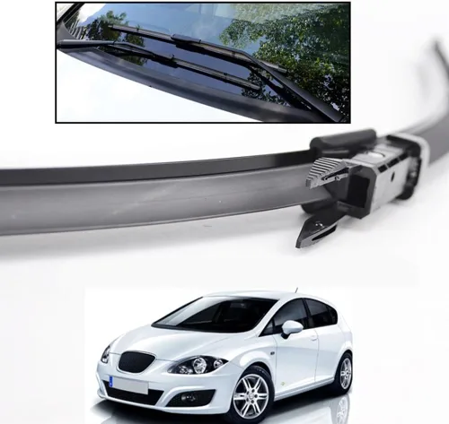 Vista 3 de Limpiaparabrisas delantero y trasero compatible con Seat Leon Typ 1P Hatchback 2009-2012 parabrisas ventana 26 + 26 + 11 pulgadas