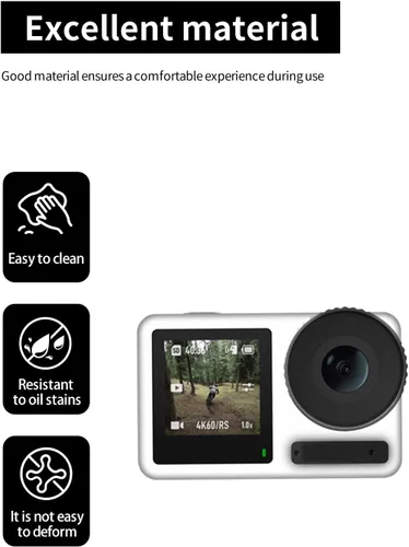 Vista 3 de Película protectora para cámara DJI Osmo Action 4/Action 3, adhesivo de película protectora WUNIAK resistente a los arañazos y al desgaste