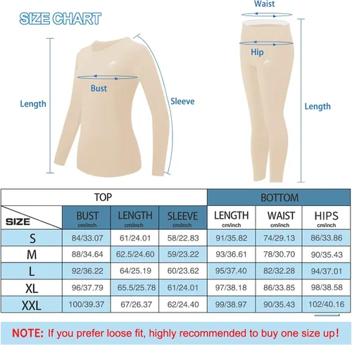 Vista 7 de MeetHoo Ropa interior térmica para mujer, conjunto de compresión de capa base cálida para invierno, forro polar, pantalones largos para correr