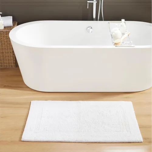 Vista 412 de Better Trends - Juego de 2 alfombras de baño 100% algodón, extra suaves, con borlas, de 17" x 24", alfombra de baño superabsorbente y reversible