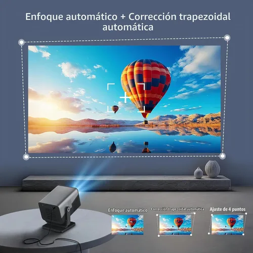 Vista 8 de Proyector HP con Netflix, compatible con cargador de batería USB-C Negro
