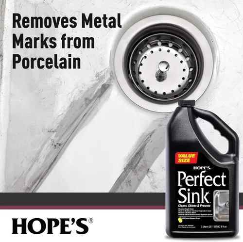 Vista 3 de HOPE'S Limpiador y Pulidor Perfecto para Fregaderos, Restaurador, Repelente al Agua, Elimina Manchas, Ideal para Acero Inoxidable Cepillado, Hierro