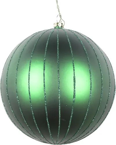 Vista 55 de Vickerman Adorno navideño de bola de avena mate con purpurina de 5 pulgadas. Incluye 4 piezas por bolsa.