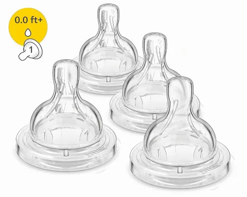 Vista 2 de Philips Avent Biberón anticólicos para recién nacido, 4 unidades, flujo 1, SCF421/47