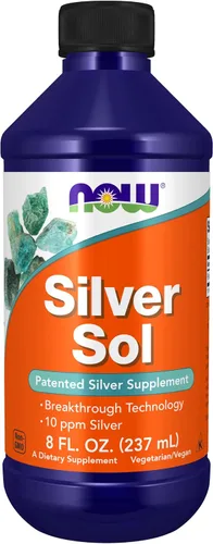 Vista 8 de NOW Foods Suplementos, Silver Sol 10 PPM con plata elemental y agua desionizada, líquido, 4 onzas