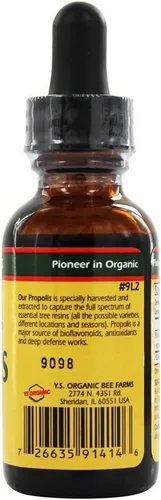 Vista 4 de Ys Eco Bee Farms Super fuerza propóleos – 1 fl oz