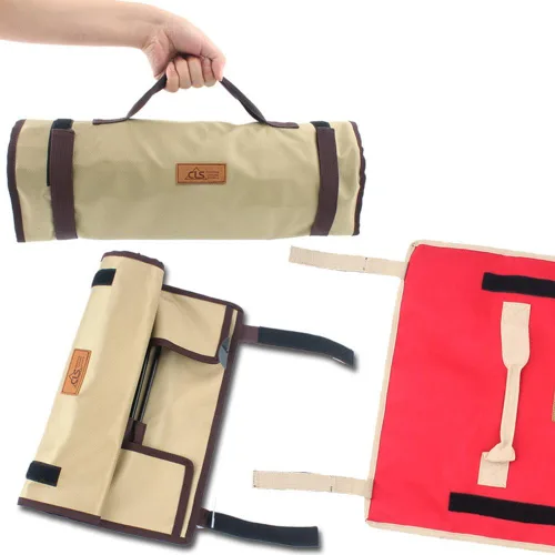 Vista 3 de TINTON LIFE® Bolsa de almacenamiento de clavos y martillos de alta resistencia, estacas Oxford, estacas, estacas, bolsa de soporte, no incluidas