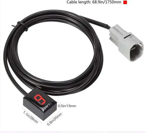 Vista 4 de Pantalla led roja con función plug & play con indicador de motor, impermeable, para Suzuki., Rojo