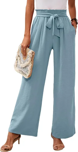 Vista 58 de Heymoments Wide Leg Pant for Women High Waist Trouser A01-negro