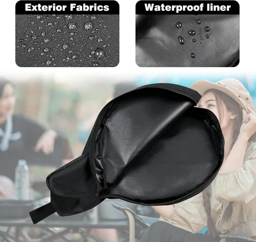 Vista 2 de Bolsa de hierro fundido, bolsa de almacenamiento para sartén de 8/10/12 pulgadas, impermeable, para campamento, sartén de hierro fundido, bolsa