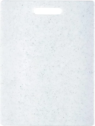 Vista 7 de Dexas Superboard Tabla de cortar con mango y pies antideslizantes, 11 x 14.5 pulgadas, color granito claro con esquinas antideslizantes negras