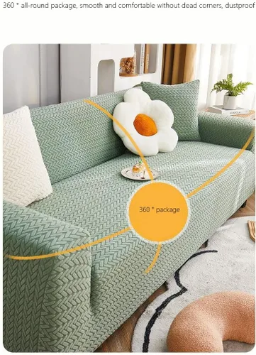 Vista 3 de zyhfcfff-sd Funda para sofá de 1, 2, 3, 4 y 5 plazas, protector de muebles de terciopelo grueso de lujo, funda de color sólido, funda elástica