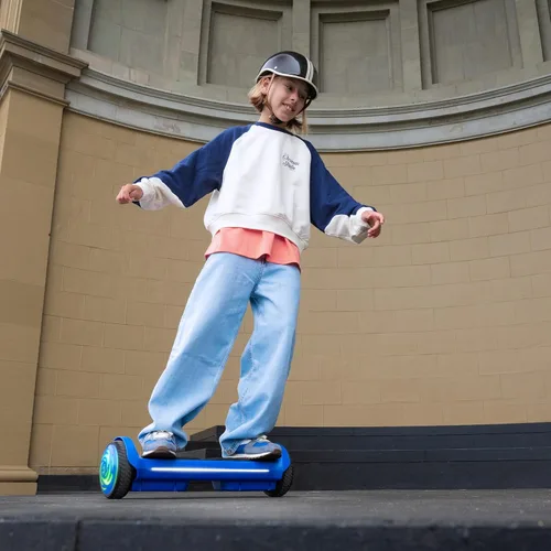 Vista 9 de Jetson Axis - Tabla de gravedad iluminada, tabla de montar eléctrica autoequilibrada para niños con ruedas iluminadas LED, altavoz Bluetooth