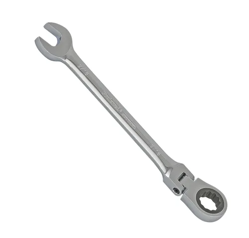 Vista 6 de T44008 Llave combinada de trinquete flexible, acabado cromado, 1/4