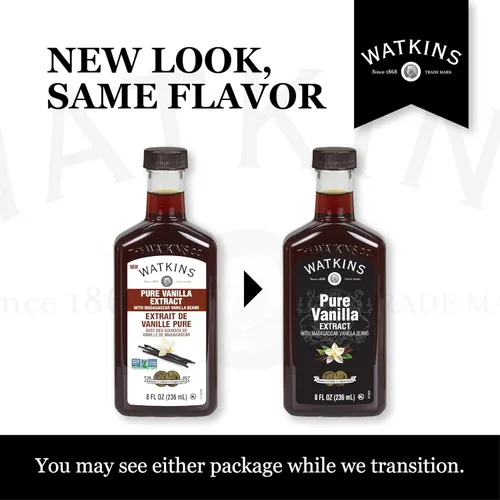 Vista 3 de Watkins Extracto de vainilla puro, sin OMG, Kosher, botella de 8 onzas, paquete de 1