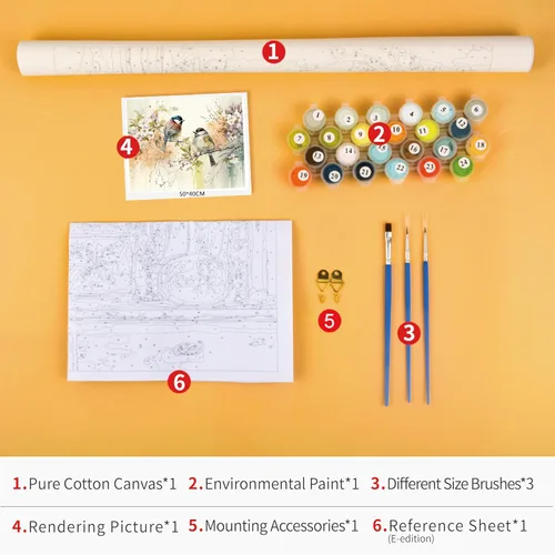 Vista 3 de TUMOVO Kits de pintura por números para adultos, diseño de acuarela, para niños, kits de pintura por números, kits de pintura por números, pintura