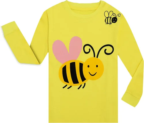 Vista 2 de Qtake - Pijama para niñas (100% algodón, talla 12M-12Años)