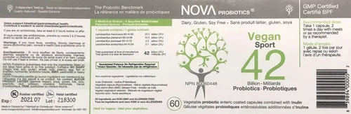 Vista 2 de Vegan Sport - 42 mil millones de probióticos por cápsula - No requiere refrigeración