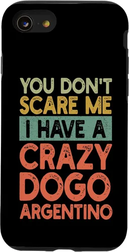 Vista 13 de iPhone 15 You Don't Scare Me Dogo Argentino Owner Pet Dog Dad Retro Case