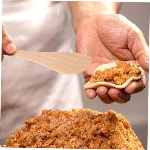 Vista 5 de BESTONZON Juego de 20 cuchillos de mantequilla de madera, mini esparcidor de mermelada para sándwich de queso, espátula de madera pequeña, espátula