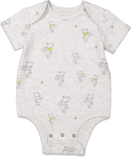 Vista 3 de Disney Body unisex de algodón elástico orgánico de manga corta para bebé (paquete de 3)