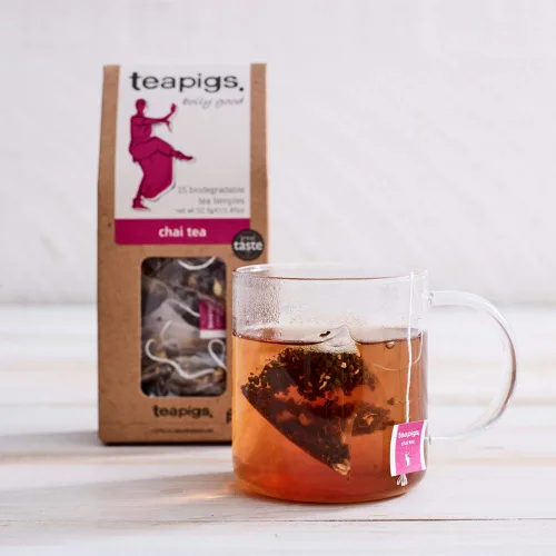 Vista 3 de Teapigs Bolsas de té Chai hechas con hojas enteras, 50 unidades (paquete de 1)