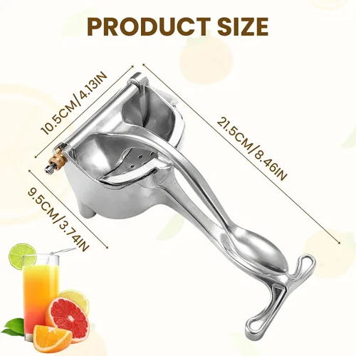 Vista 6 de Extractor de jugo de fruta fresca, exprimidor manual de limón con agarre ergonómico, fácil de limpiar para naranja, cítricos, granada, lima, pomelo
