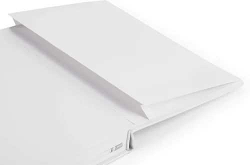 Vista 8 de Minimalism Art, Premium Hard Cover Notebook Journal, X-Large Size, Master A4 8.3" x 11.4", 186 Numbered Pages, Gusseted Pocket, Ribbon Bookmark