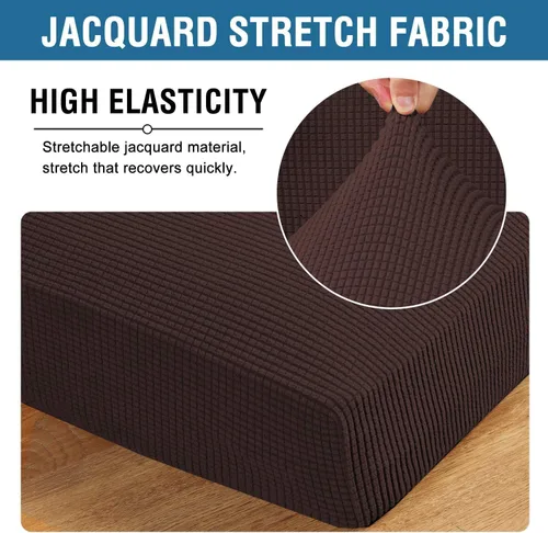 Vista 464 de H.VERSAILTEX Fundas de Cojín de Asiento Individuales Super Elásticas Fundas de Sofá Fundas de Cojín de Sofá Fundas Deslizables Juegos Tela de Sarga
