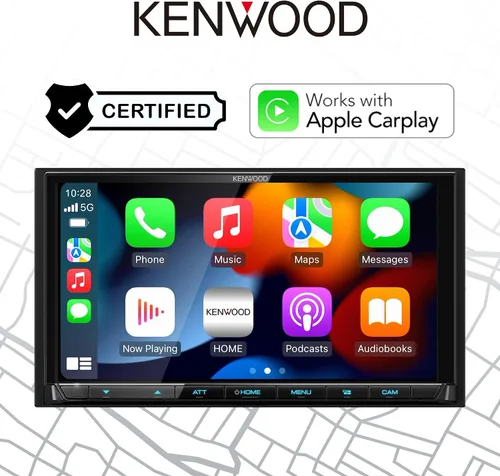 Vista 3 de KENWOOD DMX9708S Pantalla táctil capacitiva de 6.95 pulgadas, estéreo para automóvil, CarPlay inalámbrico e inalámbrico y Android Auto, Bluetooth