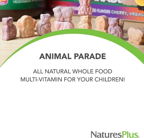 Vista 3 de Natures Plus - 90 Masticables Animal Parade MagKidz – Libre de azúcar, 1, 90