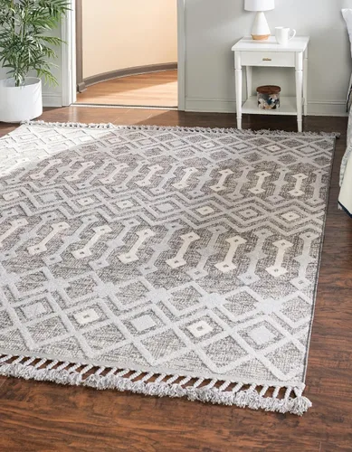 Vista 25 de Unique Loom Arlo Collection Alfombra de área - Lenny (rectangular 2' 0" x 3' 0", carbón/marfil)